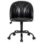 GIA - Modern Velvet Cute Armless Office Chair - Add beauty, style and function to your office with this rolling desk chair.The seat swivels 360 degrees for comfort, and the seat height is adjustable. Perfect for a home office, dorm room or vanity in your bedroom.