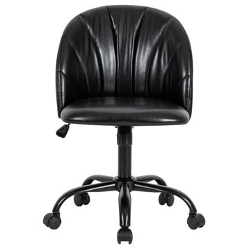 Modern Velvet Cute Armless Office Chair