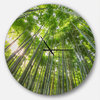 Peaks of Bamboo in Kyoto Forest Large Forest Metal Clock, 36x36
