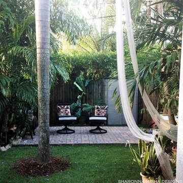 outdoor room, newly installed ecofriendly grass
