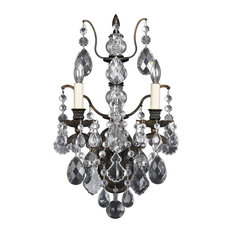 Bordeaux 2-Light Wall Sconce, Heirloom Gold, Clear Legacy Crystal