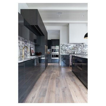 Bold and Monochromatic Kitchen in Houston