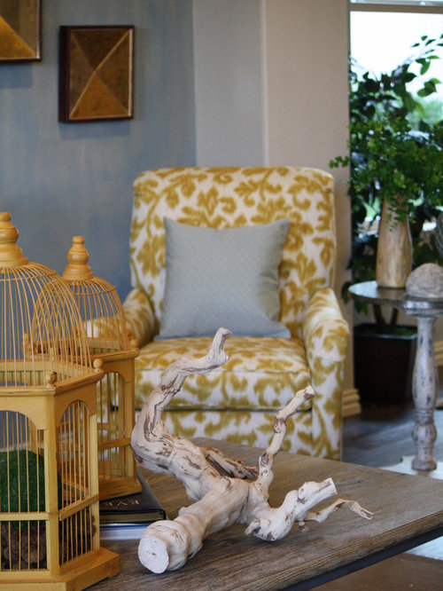 Gray Yellow Blue Family Room Design Ideas, Remodels & Photos Houzz