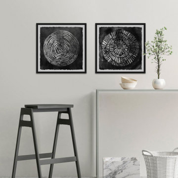 Spiral Smudge Diptych
