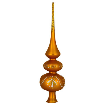 inchFascinationinch Gold Glass Christmas Tree Topper