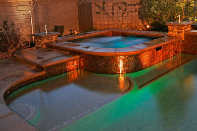 Trendy pool photo in Orange County