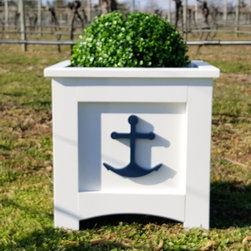 White PVC Planter Boxes - Outdoor Pots And Planters