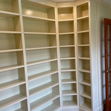 Built in bookshelves
