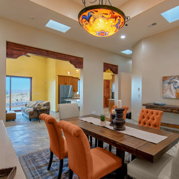 Dining area looking toward the kitchen and living area