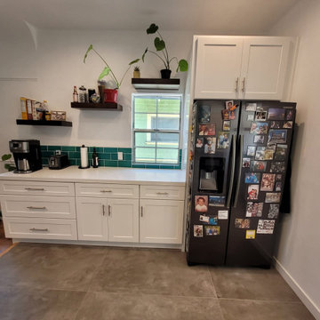 GREEN AND WHITE KITCHEN