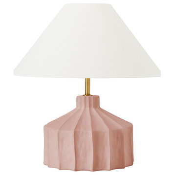 Veneto Medium Table Lamp, Dusty Rose