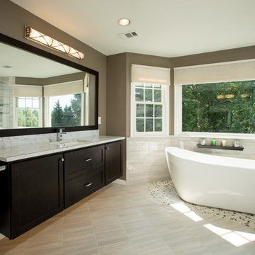 A Modern Spa Like Master Bathroom in McLean VA
