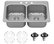 Karran 33" Top Mount 18-Gauge Stainless Steel Double Bowl Sink Kit