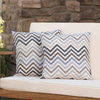 GDF Studio Kimpton Outdoor Zig Zag Striped Water Resistant Square Pillow, Set of