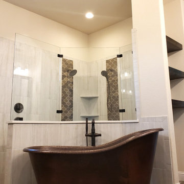 67" Hammered Copper Single Slipper Bathtub (BTS67DB)