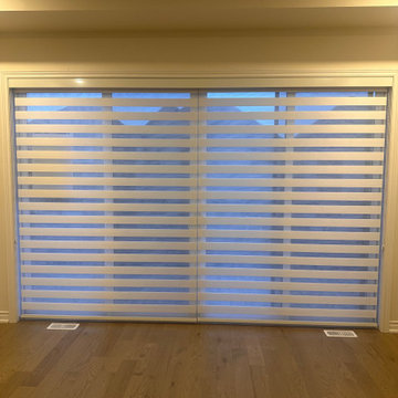 March 2026 Chrome White & Iris White Zebra Blinds
