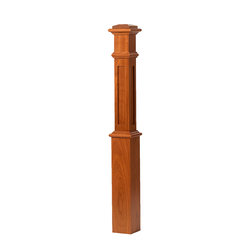 StiarSupplies Recessed Panel Box Newel Post - Stair Parts