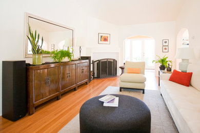 Zen living room photo in Santa Barbara