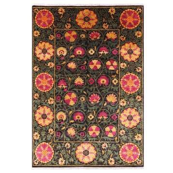 6' 2" X 8' 10" William Morris Hand-Knotted Wool Rug Q9449