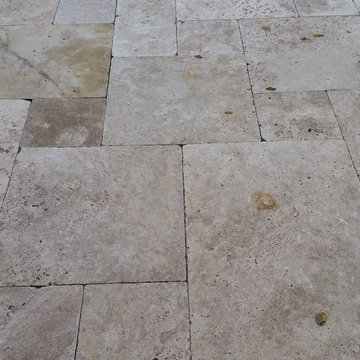 Travertine Paver Patio