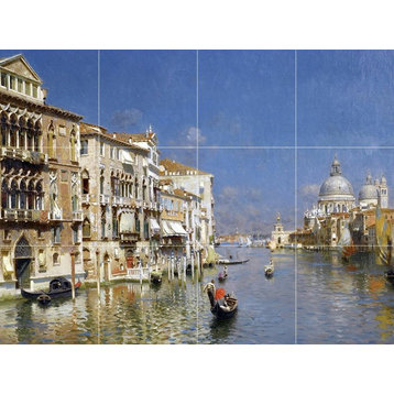 Tile Mural, the Grand Canal Venice Ceramic Glossy