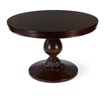 Evie 48" Round Pedestal Dining Table, Cherry