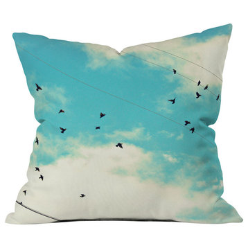 Shannon Clark Blue Skies Ahead Outdoor Throw Pillow