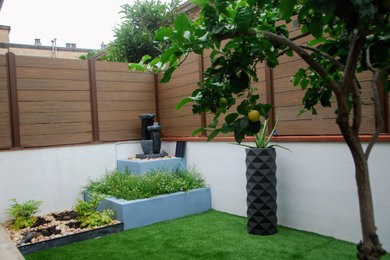 DISEÑO Y CONSTRUCCIÓN JARDÍN Y SOLARIUM CASA APAREADA