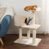 3-Tier Cat Tree 31" White Plush Cat Tower With Scratching Posts and Bed