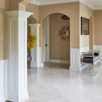Front Entry Foyer Clad in Marble