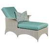 Chaise Lounge WOODBRIDGE VENTANA Floral Gray Powder-Coated Hand-Woven