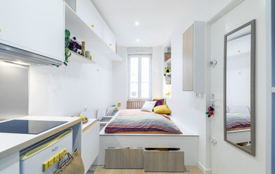 Houzz Tour: A Tiny Flat With Not a Single Right Angle