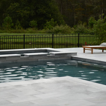 Residential New Build With Spill Over Spa and Slide