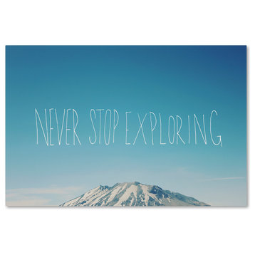 'Never Stop Exploring' Canvas Art by Leah Flores