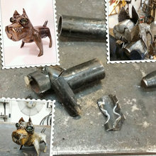 Mild steel sculptures and fixtures