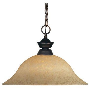 1 Light Pendant in Classical Style - 16 Inches Wide by 12 Inches High