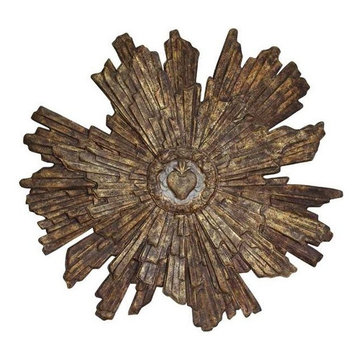 HUGE Metal Sunburst With Sacred Heart