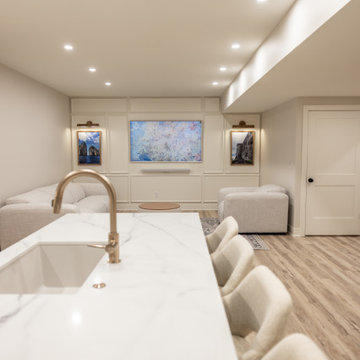 Basement Wine Cellar Wall and Under-Stair Kids' Playhouse
