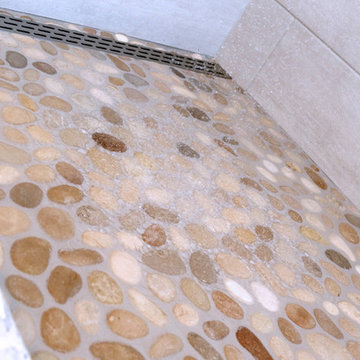 Pebble Floor and Linear Drain