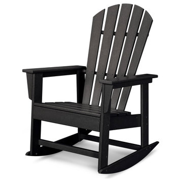 Polywood South Beach Rocking Chair, Black