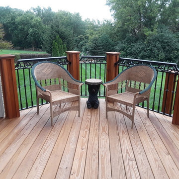 Wood Deck with Cedar Pergola in St. Charles, IL