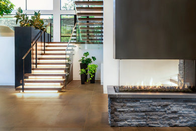 Inspiration for a modern living room remodel in Miami