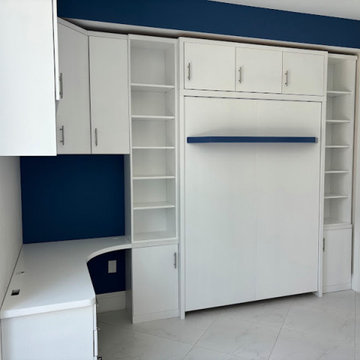 Guest Bedroom + Office = Murphy Wall Bed with Home Office