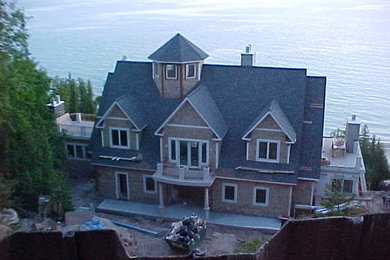 Inspiration for a coastal exterior home remodel in Other