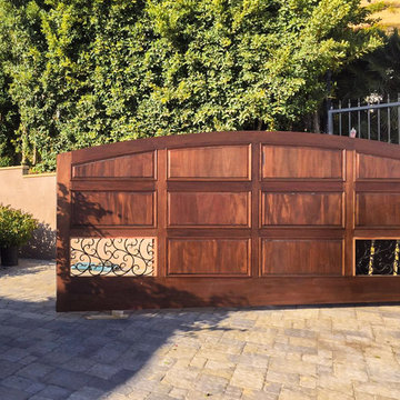 Wood and Iron Entry & Driveway Gate
