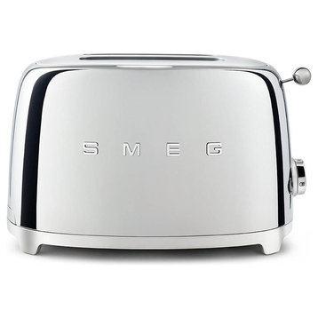 Smeg 50s Retro Line Stainless Steel 2-Slice Toaster