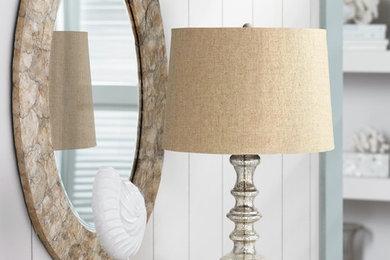 Luxe Golden Crackle Mercury Glass Table Lamp