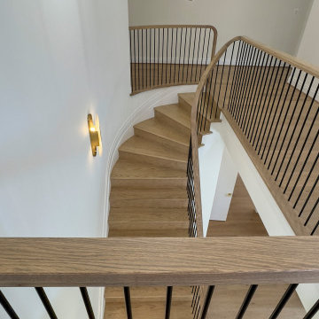Project #144 | Slightly Curved Transitional Staircase