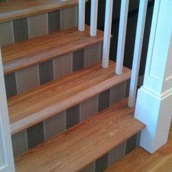 white oak plank floor stairs - Hardwood Flooring