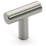 Dynasty Hardware - European Style Satin Nickel Bar Pulls, T-Bar Pull - European style bar pulls add a sophisticated modern look to any kitchen. Choose from many sizes to fit your needs.